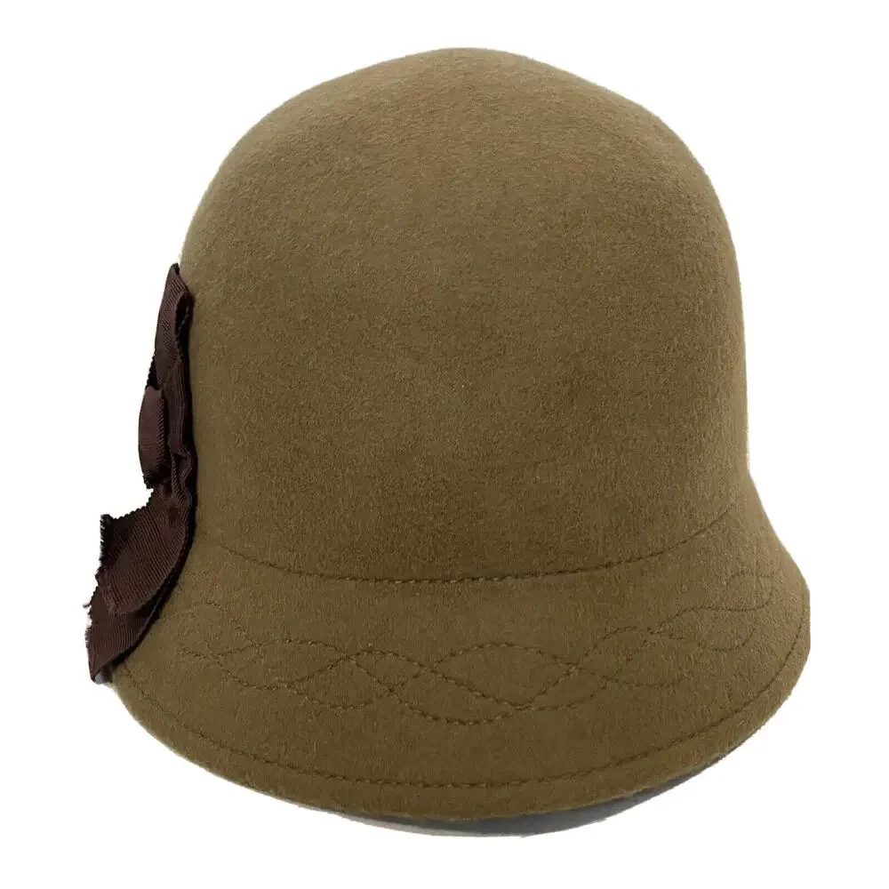 Albertus Swanepoel Vintage-style Women’s Hat 100% Wool Cloche Bucket Retro OS